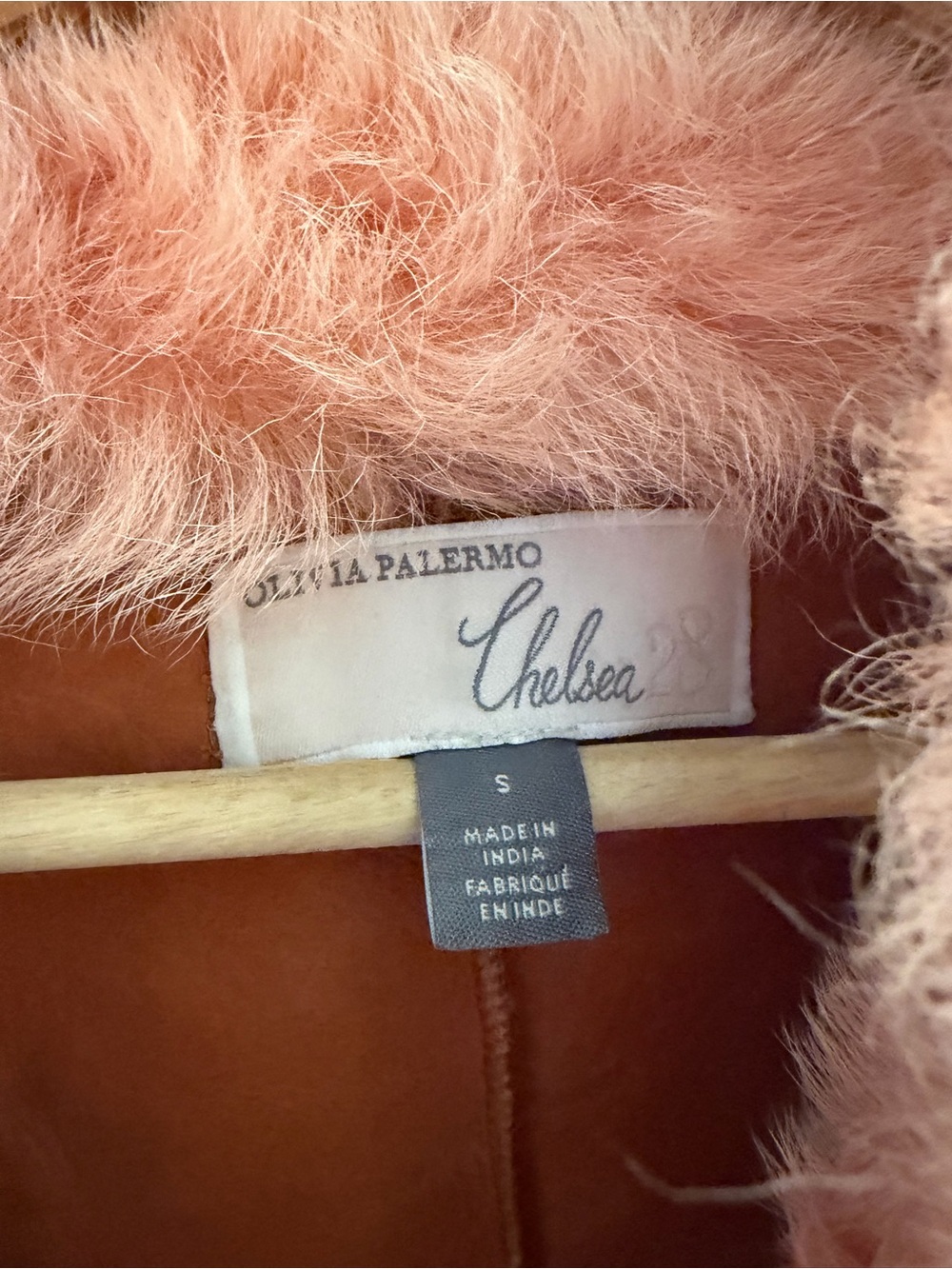 Chelsea28 Blush Pink Shearling Coat - Picture 2 of 3